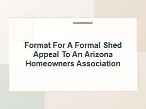 Appealing Hoa Shed Decisions in Arizona