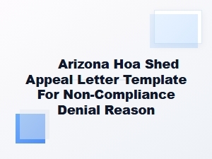 Hoa Appeal Letter Template for Denial of Non-Compliance
