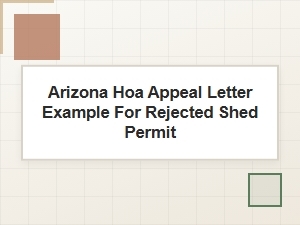 Arizona Hoa Shed Permit Appeal Letter Guide