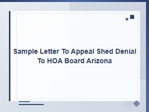 Appeal Shed Denial Letter Template for Arizona Hoa
